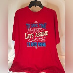 Lifestyle Classics XXL Adult Red T Shirt Women Pullover Top